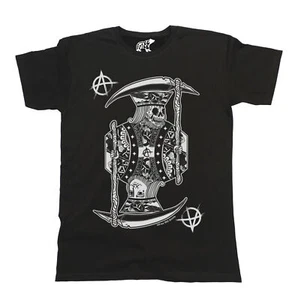 Camiseta King Of Anarchy Calavera Hombre Damas Gótica Parca Calidad Top - Imagen 1 de 3