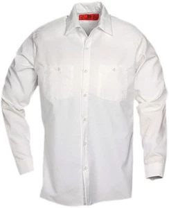 Work Shirts Industrial Uniform Two Pockets Long Sleeve REED Polyester/Cotton - Picture 1 of 24