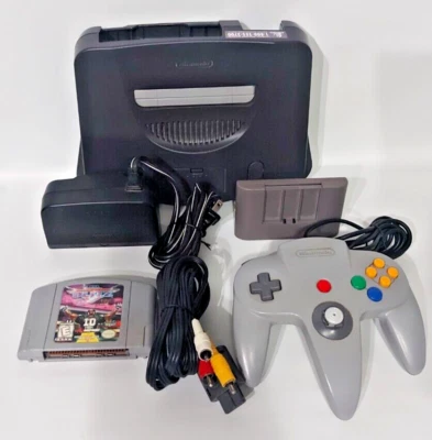 Nintendo 64 System Console/ Cords / controller And 1 Games Working - Image 1 of 4