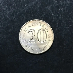 C1004 > Malaysia 20 Sen 1968 Coins - UNC / BU - Picture 1 of 2