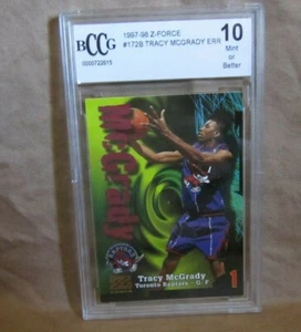 Tracy McGrady RC 1997-98 Z-Force Error Rookie#172B BCCG10!Raptors G RC GOAT-V3 - Picture 1 of 2