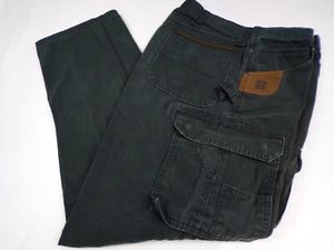 Vintage Wrangler Riggs Workwear schwarz Carpenter Jeans Herren 36 x 34 Baumwolle J24 - Bild 1 von 13