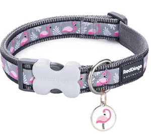 RED DINGO FLAMINGO COLLAR & LEADS - Picture 1 of 8