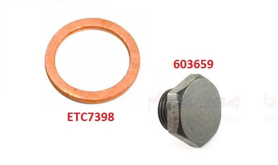 Tapón y lavadora de drenaje de aceite Land Rover Range Classic Discovery I ETC7398 603659 nuevo Foto 1 de 1