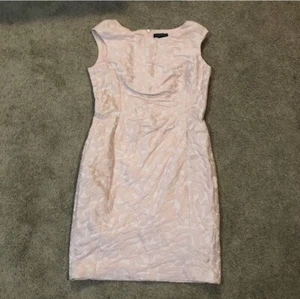 Lauren Ralph Lauren Womens Dress Pink Floral Lace Crochet Overlay Size 12 - Picture 1 of 4