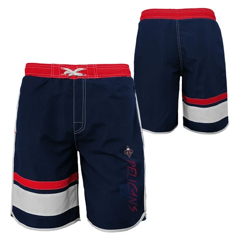 Outerstuff NBA Youth Boys (8-20) New Orleans Pelicans Color Block Swim Trunks Cover