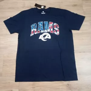 LA Rams Fanatics T Shirt Mens Large Short Sleeve Blue Nwt - Picture 1 of 7