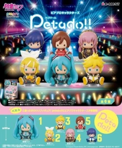 Re-Ment Hatsune Miku Petadoll Piapro Figura 6 Set CAJA Rin Len Luka KAITO MEIKO - Imagen 1 de 2