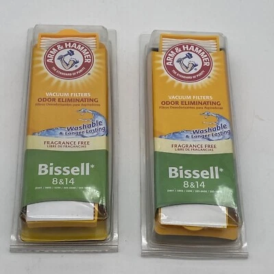 2 Bissell 8 & 14 by Arm and Hammer Odor Eliminating Vacuum Filter 62648F NEW - Image 1 of 4