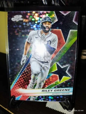 RILEY GREENE 2024 Topps Cosmic STARFRACTOR CASE HIT SSP SF-79 Tigers Ships ASAP - Image 1 of 2
