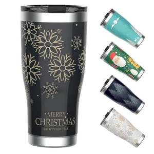 20oz Tumbler Stainless Steel Double Wall Insulated Travel Mug Christmas Style US - Picture 1 of 9