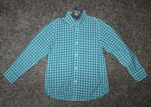 E-Land Boys Blue / Green Plaid Long Sleeve Shirt - Size 5 - NWT - Picture 1 of 4