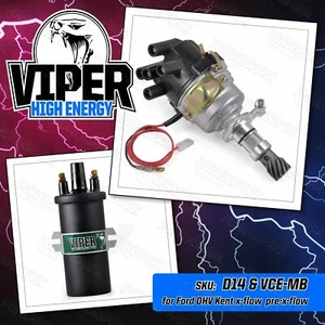 Electronic Distributor and Viper coil Powerspark High Energy Ford Kent Crossflow - Picture 1 of 6