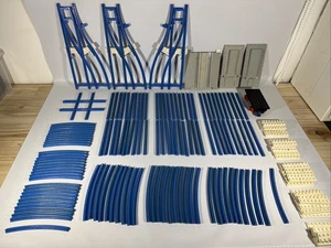 Original LEGO Konvolut Eisenbahnschienen blau 4,5V 12 V 70er Vintage Sammlung - Bild 1 von 12