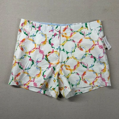 Pantalones Cortos Crown Ivy Para Mujer 14 Caroline Chino Geométrico Playa Enrejado Pintura Colorida Foto 1 de 4