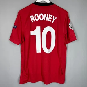 MANCHESTER UNITED 2009 2010 HOME FOOTBALL SHIRT JERSEY #10 ROONEY NIKE UCL - Picture 1 of 9