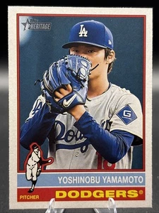 Yoshinobu Yamamoto #172 variación de imagen SP - L.A. Dodgers 2025 Topps Heritage - Imagen 1 de 2