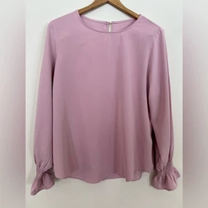 Elegant Pink Blouse boutique pink medium nwt - Picture 1 of 9
