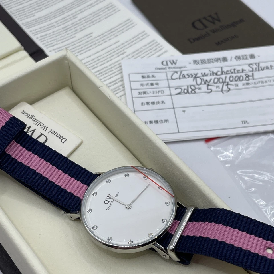 Daniel Wellington Silver Watch Classic Winchester With DIAMONDS 34mm Womens - image 1 of 4