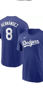 Neu mit Etikett Kike Hernandez #8 Dodgers Nike Name und Nummer Shirt Herren XXL  - Bild 1 von 3