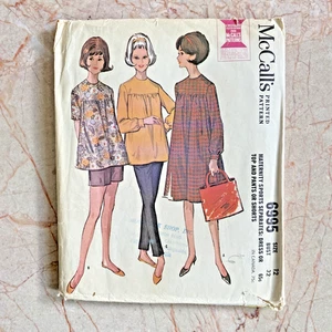 McCalls 6995, 60s Dress/Top/Pant, Sz 12/32, COMPLETE, Vintage Sewing Pattern - Picture 1 of 2