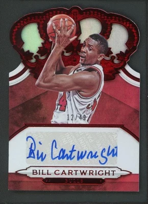 2018-19 BILL CARTWRIGHT 12/49 AUTO PANINI CROWN ROYALE DIE-CUT AUTOGRAPHS - Image 1 of 2
