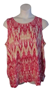 Canottiera Chico's 4 (XXL) rosa beige fantasia maglia - Foto 1 di 3