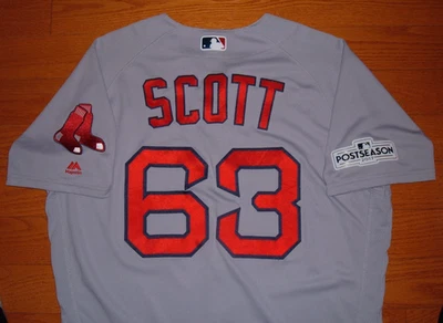 CAMISETA ROAD USADA EM JOGO BOSTON RED SOX MANNY DELCARMEN 2010 - Imagem 1 de 4