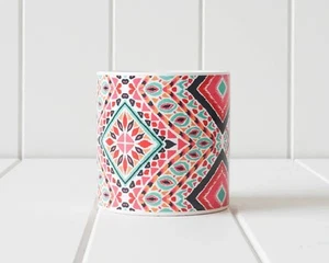 Retro Geometric Garden Pot - Ceramic - 10 x 10 cm - Picture 1 of 1