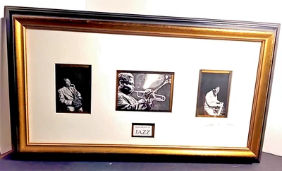 Monuments of Jazz  Musicians Artwork Studio Jazz Autographed Music Studio - Image 1 of 4