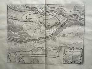 1736 Augsburg Original Antique Map by Claude Du Bosc - Picture 1 of 5
