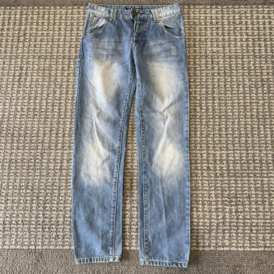 Jeans TAKESHY KUROSAWA Adulto 28X32 Envejecidos De Colección Rectos Hechos en Italia Foto 1 de 4