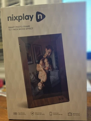 Nixplay Smart Photo Frame 10.1-Inch Wood  Effect (NIB) - Image 1 of 4