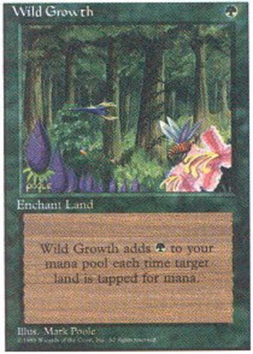 FBB Korean Wild Growth ~ Lightly Played 4th Edition Fourth Foreign Black Border  - Image 1 of 1