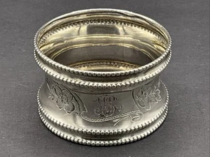 Antiker Serviettenring 800er Silber - um 1900 Initialen "BM" - Bild 1 von 8