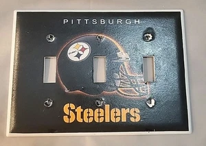 Pittsburgh Steelers NFL Fútbol 6.5"X 5" Triple Pole Interruptor con Logo - Imagen 1 de 3