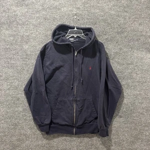 Vintage 00’s Polo Ralph Lauren Blue Full Zip-Up Hoodie Men’s Size Medium M READ - Picture 1 of 11