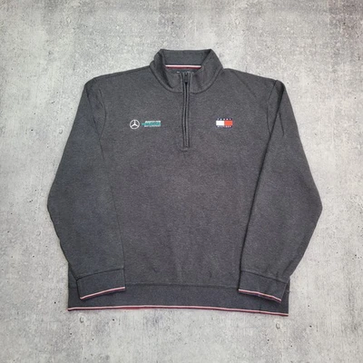Suéter Tommy Hilfiger Para Hombre Mercedes-Benz F1 Team Issue Factory 1/4 Cremallera Foto 1 de 4