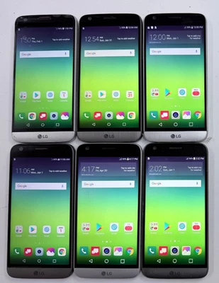 LOT OF 6 x UNLOCKED VERIZON LG G5 VS987 Android 4G LTE Smart Cell Phones - Image 1 of 4