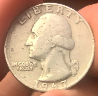 1967 No Mint Mark Quarter Error On Coin - Image 1 of 4