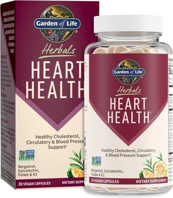 Garden of Life Herbals Heart Health Sweet Citrus 30 Vegan Capsules - Image 1 of 2