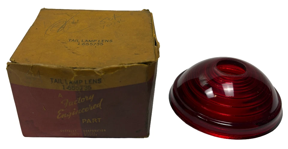New Old Stock Tail Light Lamp Lens for 1936 Chrysler Custom Imperial #655735 - Image 1 of 1