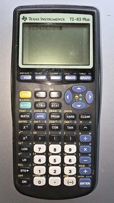 Texas Instruments TI-83 Plus Graphing Calculator Black - Image 1 of 4