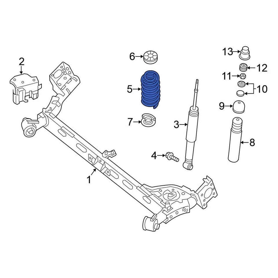 For Nissan Sentra 2014-2015 Nissan 550209AM0C Rear Coil Spring Foto 1 de 1