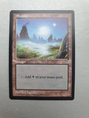 Swamp  , MTG Mirage (1996) Basic Land, Actual Card - Image 1 of 2