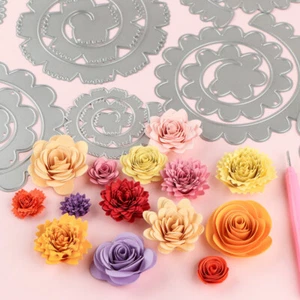 3D Rolled Flower Metal Cutting Dies Stencils DIY Scrapbooking Embossing Craft - Picture 1 of 23