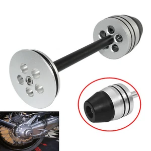 Rear Axle Crash Slider Protector Silver For BMW R1200S/ST R1200R R1200RT R1200GS - Picture 1 of 8