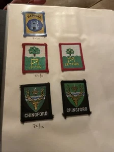 British Scouts UK Ext 82/10-82/15, Lot Of 12 District Patches; Barking, Leyton - Picture 1 of 11