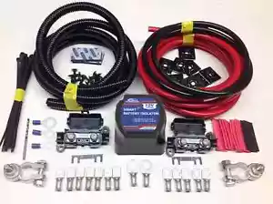 Heavy Duty Split Charge Relay Kit - Leisure Battery 140 Amp x 2M Power Cable - Picture 1 of 5