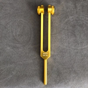 Tenedor de afinación 194,18 Hz Raíz Ponderado Chakra Oro Sonido Sanación Terapia Seguridad - Imagen 1 de 2